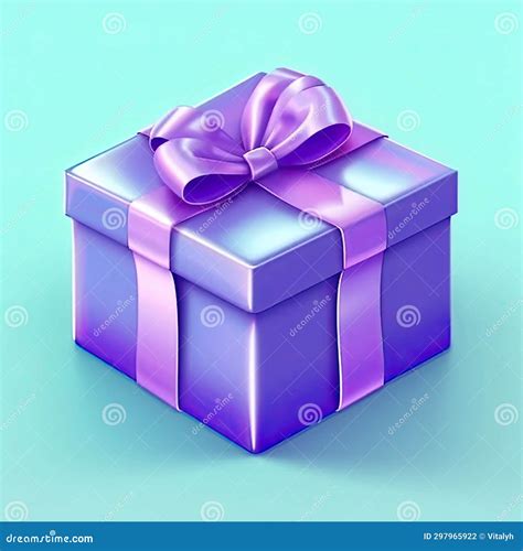 purple gift box with ribbon